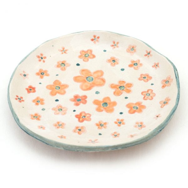Rustikal Platte mit Blumen – Bild 2