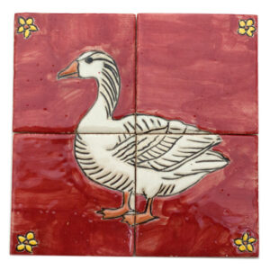 Dekor kafle wiejskie gospodarskie zwierzęta Gęś