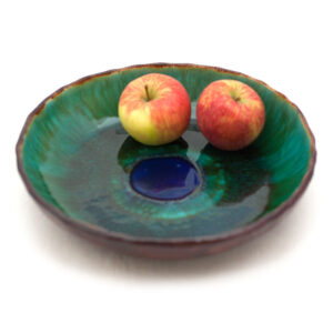 duża misa na owoce szmaragdowa