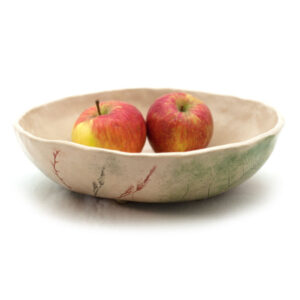 Duża miska na owoce, sałatę, spaghetti, leśne paprocie i polne trawy