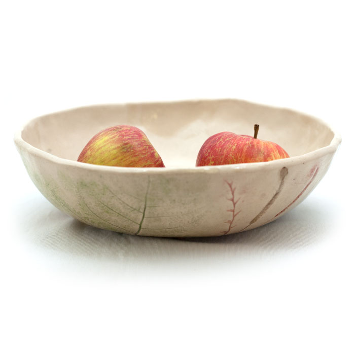 Duża miska na owoce, sałatę, spaghetti, leśne paprocie i polne trawy - obrazek 2